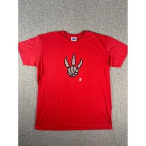 NBA Toronto Raptors T-Shirt Mens‎ XL Red Heathered Graphic Claw Logo Tee 2013